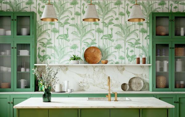 9 ایده مجذوب کننده برای استفاده از کاغذ دیواری در آشپزخانه